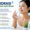 Kulit sehat dan segar karena hidrasi yang cukup